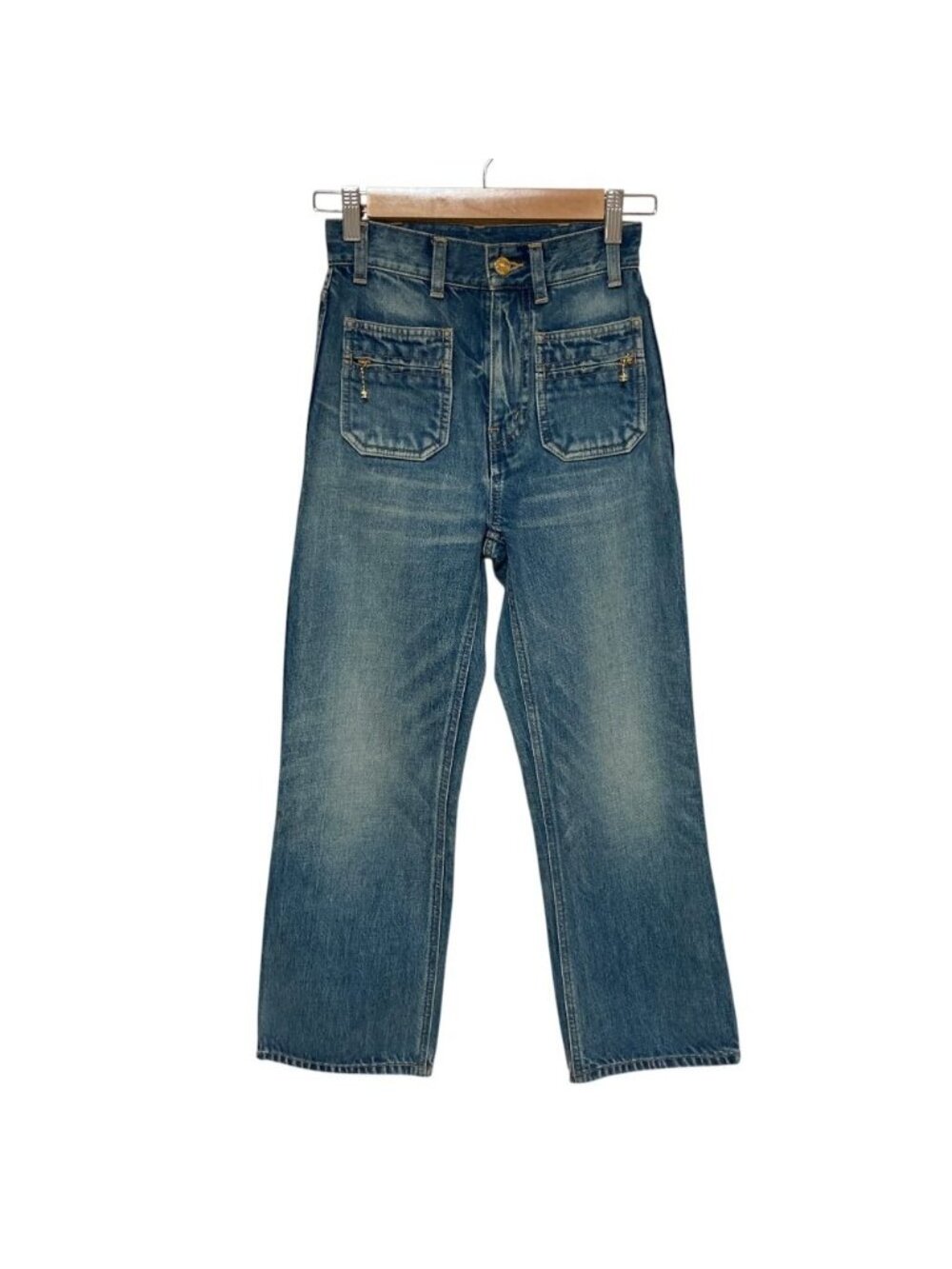 Celine Triomphe Charm Jane Flare Jeans Denim Pants Indigo Spring Summer Fall 24